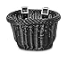 Colorbasket 01624 Front Handle Bar Kids Bike Basket, All Weather, Water Resistant, Adjustable Leather Straps, Food-Contact Safe, Black, 10 x 7 x 6.75 inches