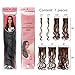 FESHFEN Clip in Hair Extensions 7 PCS Set Long Curly Wavy Synthetic Clip in Hair Extension Full Head Hairpiece for Women Girls, 20 inch