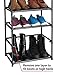 FIDUCIAL HOME 3 Tiers Shoe Rack Organizer 12-15 Pairs Stackable Shoe Storage Shelf Durable for Closet Entryway, Black
