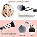 BESTOPE 8 Pieces Makeup Brushes, Tapered Handle Series Professional Foundation Blush Concealer Fan Eyeshadow Cosmetic Brushes Set for Powder Liquid Cream