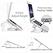 Folding Aluminum MacBook Stand HONGUO Universal 6 Angles Adjustable Desktop Ventilated Laptop Stand for 7-15