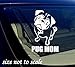 Pug MOM Decal Sticker white Car Window Bumper I Love My Rescue Dog 3.5