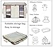 MISSLO Foldable Storage Bag Organizers 2 Divided Sections Underbed Organizer for Clothes Comforters Blankets (Beige)