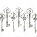 Makhry Mixed 20 Extra Large Antique Silver Finish Skeleton Keys Rustic Key for Wedding Decoration Favor(Antique Silver)