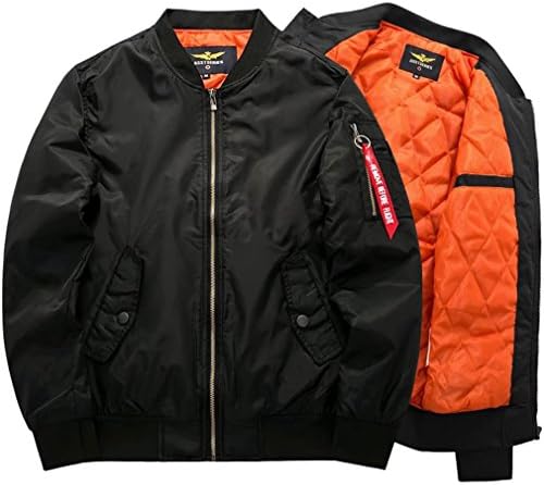 sissycos MA-1 Bomber Flight Jacket Thick Warm Winter Reversible Air Force Military Coat