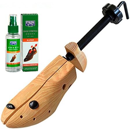Awon AMXC001N001L Pair of Premium Professional 2-way Cedar Shoe Trees, Adjustable Wooden Shoe Stretcher for Men or Women With Shoe Stretcher Spray (Medium+Spray)