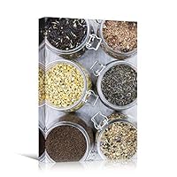 Canvas Wall Art Spices Farmhouse/Country Food Fun Kitchen Multicolor Photography Spices - 12x18 inches
