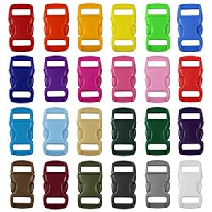 aufodara 24 stuks kliksluiting, kunststof gespen, zijdelingse vrijgave, plastic mini-gespen, 3/8 inch steeksluiting voor…