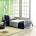 Yaheetech Single Metal Bed Frame Twin Size Vintage Bedstead Wood Slats Support Platform Steel Slats Bed with Headboard & Footboard White
