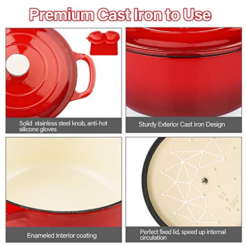 KUTIME Cast Iron Dutch Oven UPhoto