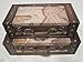 Set of 2 Old World Map Wooden Suitcase Trunk Box