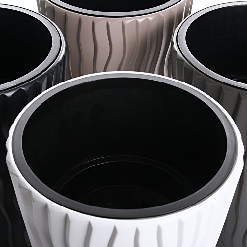 Pflanztopf Blumentopf Pflanzkübel Blumenkübel Massiv Sandy Slim 3D Effekt 3 Größen 4 Farben mit Einsatz von rg-vertrieb… – Bild 5