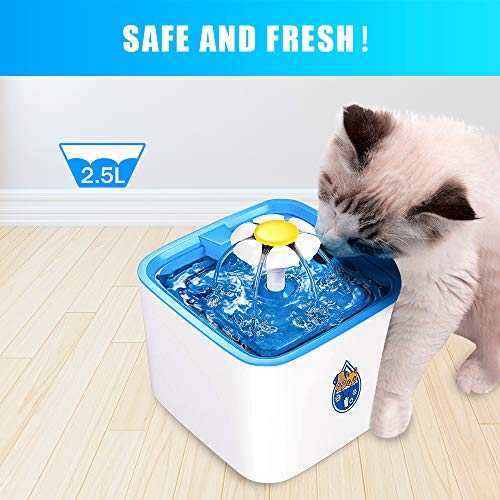 DELOMO Replacement Filters for 84oz/2.5 L Automatic Electronic Cat Water Fountain pet Water Drinking Fountain, Pack of 4