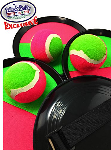 image for Matty's Toy Stop Deluxe Toss & Catch (Hook & Loop) Paddle Game Set wit