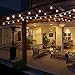 Volterin 25+25 Ft Cork LED Light G40 Globe String Lights w/Clear Bulbs,UL Listed,Hanging Indoor Outdoor Bistro Pergola Backyard Tents Market Cafe Gazebo (25+25 Ft)