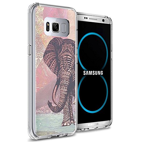 Samsung S8 Case Samsung Galaxy S8 Viwell TPU Soft Case Rubber Silicone The Aztec color elephants