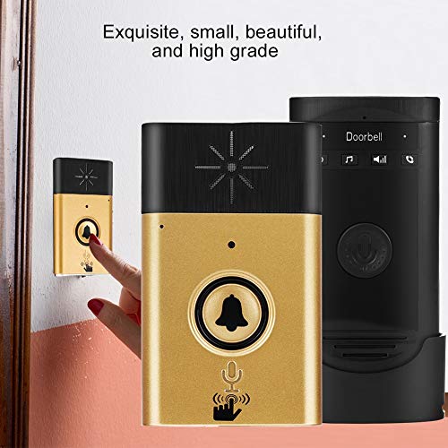 Yesbaby Wireless Voice Intercom Doorbells Two-Way Talk Home Doorbell Intercom Kit (Color : Gold) - Thumbnail 4