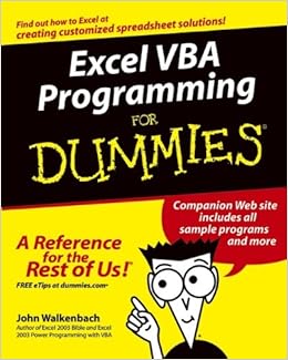 Excel VBA Programming For Dummies Excel VBA Programming For Dummies