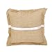 FENICAL Burlap Wedding Ring Pillow Bridal Ring Bearer Pillow Cushion with Wood Double Heart 18x18cm