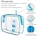 Lermende 2pcs Clear Toiletry Bag TSA Approved Travel Bag,Carry On for Travel,Airport Airline Accessories Compliant Bag,Quart Sized Makeup Cosmetic bag Women Men (Blue, 3 Pack)