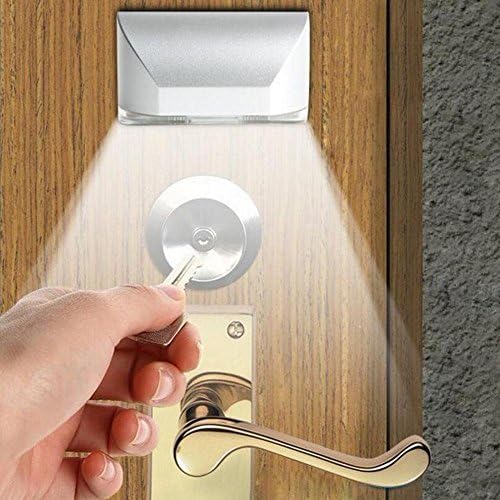 AISHUAIGE Keyhole Light Lamp Infrared IR Wireless Auto Sensor Motion Detector Door Keyhole 4 LED Light lamp Stick-on Anywhere Tap Lights LED Night Light for Key Hole Door Lock