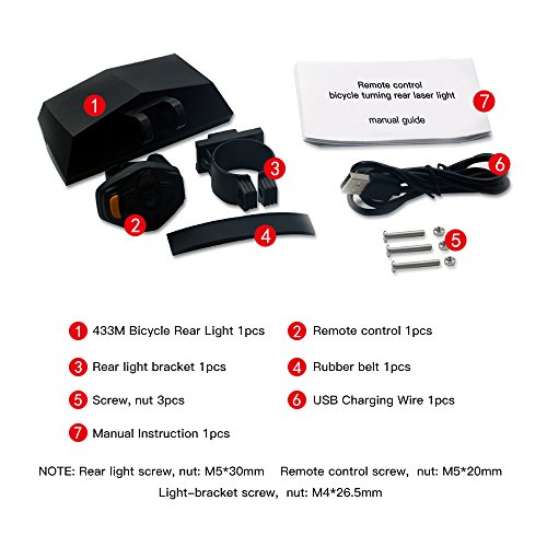 image for Omnicare Bike Light, USB Rechargeable LED Bicycle Taillights Set, Remo
