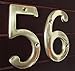 ZW Hardware A200 4 Inch Brass Bright Brass House Number 6