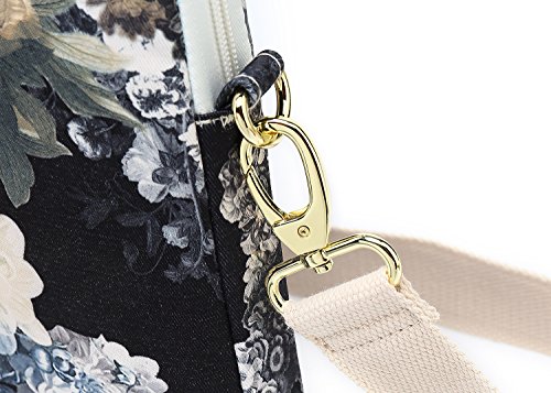 Canvaslove White Flower Waterproof 13 inch Canvas Laptop Shoulder Messenger Bag Case Sleeve for 11 inch 12 inch to 13.3 inch laptop Chromebook Macbook Air Pro 13 computer notebook carrying Case Bag - Thumbnail 4
