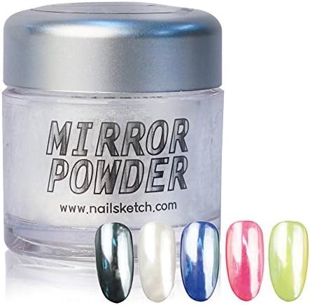 NAILSKETCH Mirror Metallic Metal Chameleon White Nail Art Powder 3g Made in Korea
