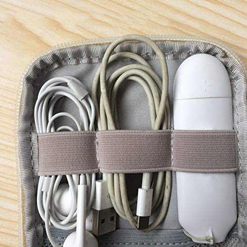 Yamalans Portable Electronic Accessories USB Drive Charger Cable Storage Bag Pouch Organizer Case Grey