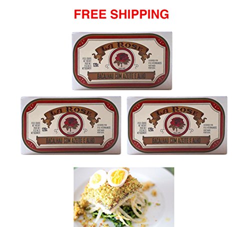 Codfish in olive Oil 3 tins x 120 g, La Rose / Portugal