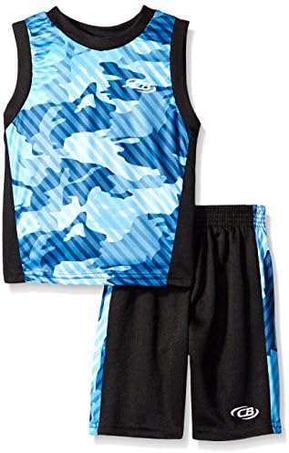 CB Sports Little and Big Boys' 2 Piece Performance Athletic Tank and Short Set