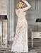 Dean Fast Women Plus Size Floral Lace Nightgown Long Lingerie Sleepwear Chemise White XXXL