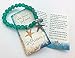 Smiling Wisdom - Aqua Starfish Story Stretch Bracelet Gift Set - You Make a Profound Difference - Friend Teacher Volunteer Caregiver - Teenage Woman - Small Medium - Aqua Starfish