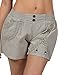 Cotton Natural Women's Embroidered Shorts (Small) (XLarge, Brown)
