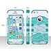 ULAK iPhone SE Case, iPhone 5S Case, Anti Slip Shock Resistance Protective Cover with Hybrid High Soft Silicone + Hard PC Case for Apple iPhone 5/5S/SE (Ocean-Blue)