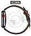 OCYCLONE Compatible for Watch Band 42mm 44mm, Soft Classic Genuine Leather Strap Replacement Bands Compatible for iWatch Series 3, Series 4 for Men - Coffee