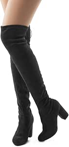 Amazon.com: Botas bucaneras ajustadas de gamuza veganas cómodas color PIEL  para mujeres : Celulares y Accesorios