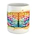 Ambesonne Watercolor Mug, Vibrant Colorful Human Brain Body Neurology Hemispheres Creative Intelligence, Ceramic Coffee Mug Cup for Water Tea Drinks, 11 oz, Pastel Red