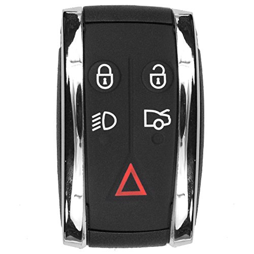 Keyecu Smart Remote Key Case Shell + Key Blank Uncut for JAGUAR X S-Type XF XK XKR 5B