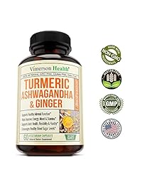 Turmeric Curcumin Ashwagandha, Ginger, Bioperine. Occasional Joint Pain Relief Supplement....