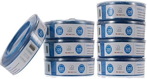 Refill Bags for Diaper Genie Diaper Pails 8 Pack–2560 Counts–12 Month Supply