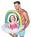 BigMouth Inc Lil’ Water Float - Pool Floaties for Infants Babies & Kids Ages 1-3, for Beginner Swimmers, Easy to Inflate and Durable - Happy Rainbow