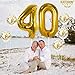 Big Gold 40 Balloon Numbers - 40 Inch | Gold Confetti Balloons and 40 Birthday Balloons | Mylar Foil Number 40 Balloons for 40th Birthday Decorations | 40th Anniversary Decorations for Men, Women