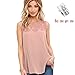 Hot sale ! New Fashion Women Chiffon Lace Sleeveless Shirt Blouse, Ninasill Exclusive Beautiful Casual Tank Tops (M, Pink)