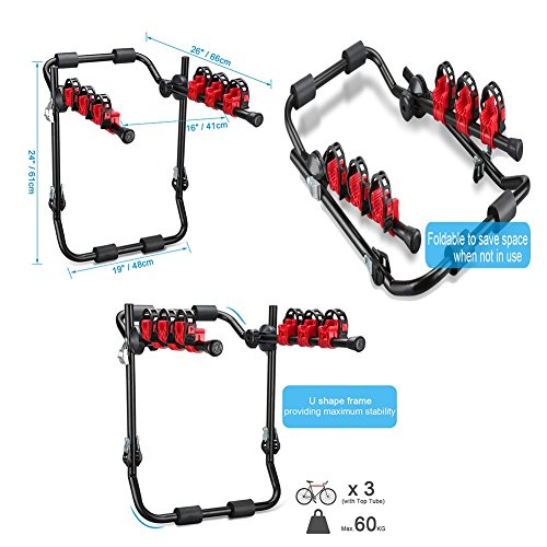 Horly Car Bicycle Rack Storage Quick Installation Stand SUV Vehicle Bike Cycling Carrier Car Racks Stand Trunk Mount Car Frame