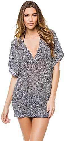 Elif Women's Wovens Tunic Swim Cover Up Midnight/Silver XS