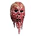 Wellin Adult Kids Bloody Horror Melted Face Scary Halloween Latex Mask (Bloody Face)