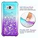 Ruky for Galaxy S8 Case, Gradient Quicksand Series Glitter Bling Flowing Liquid Floating Soft TPU Bumper Cushion Protective Women Girls Cute Cover