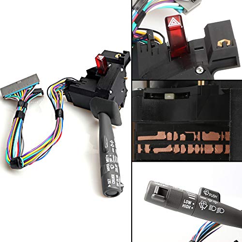 Turn Signal Multi-Function Combination Switch 26100985 2330814 26036312 with Turn Signal,Wiper, Washers, Hazard Switch, Cruise Control for Chevy Tahoe, Blazer, Suburban, K1500, Sierra and more